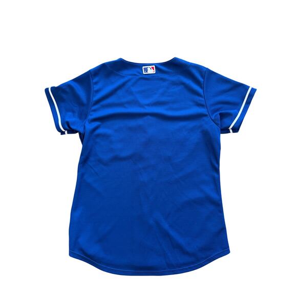 Texas Rangers 3 Women's Shirt Lot Baseball Jersey Style Majestic S M Red Blue - Picture 4 of 9